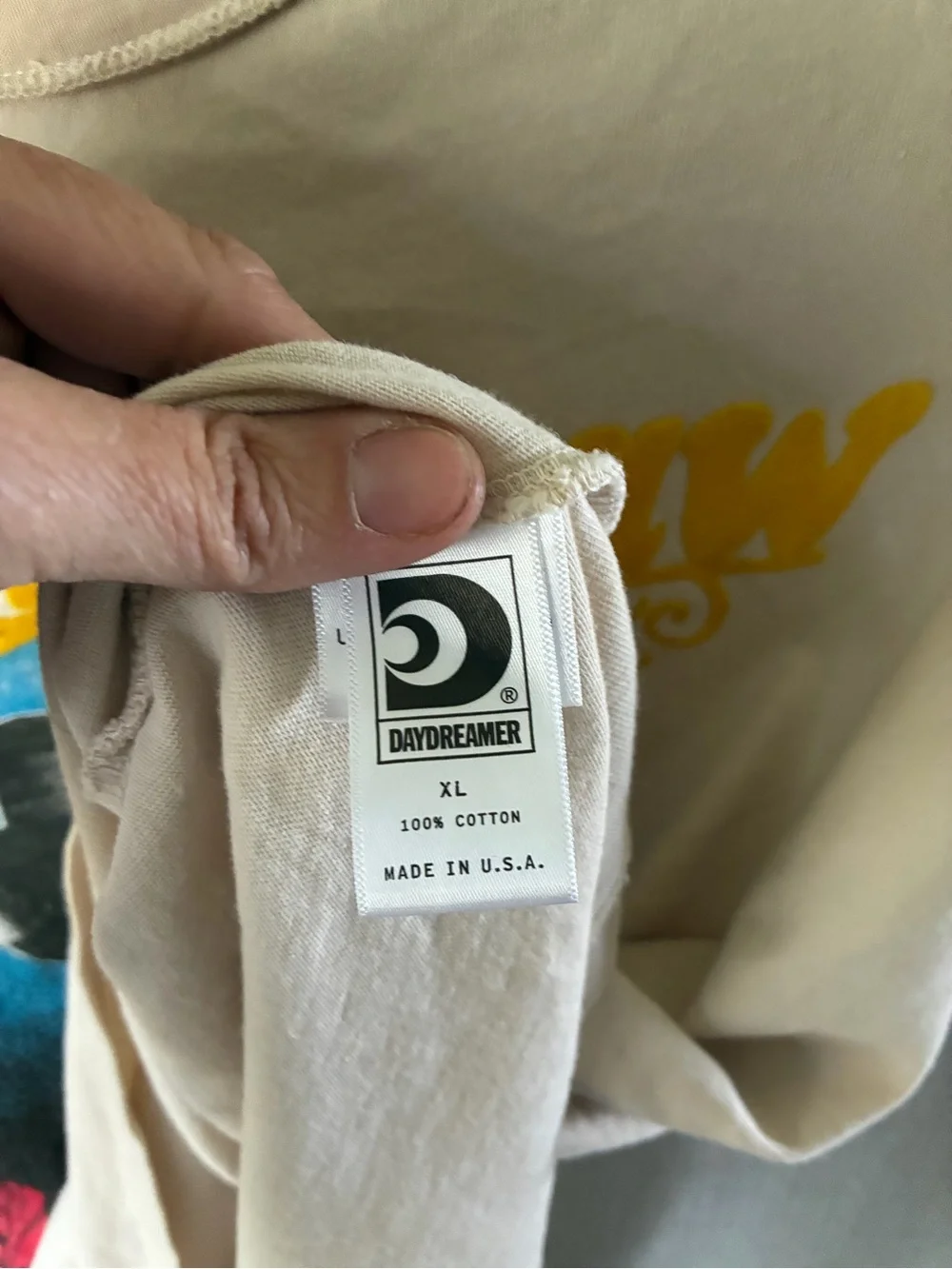 Daydreamer Tim McGraw Beige Graphic Tee - woman’s Casual Shirt - Picture 4 of 5